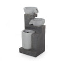 Premium Premium Colquitt Outdoor Modern 3 Tier Fountain, Multi-Gray - Great Deal!
